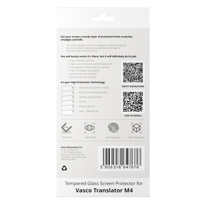 Protector de pantalla de vidrio templado para el Traductor M4