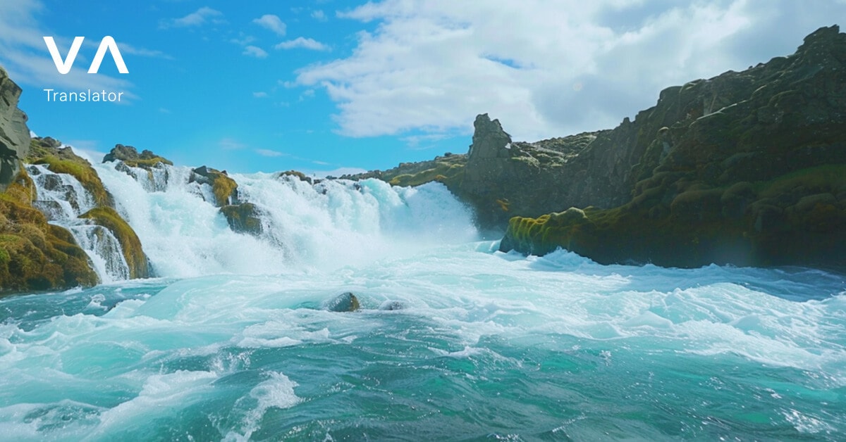 Foto de una cascada en Islandia